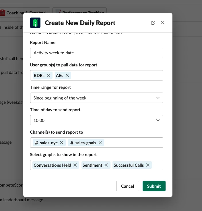 create daily report