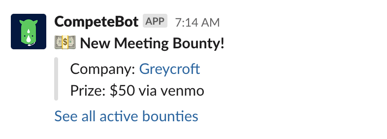 meeting bounty created notification